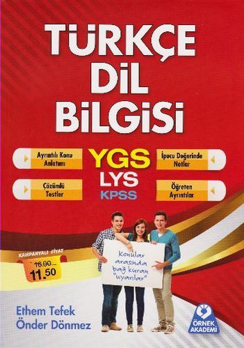 Örnek Akademi Türkçe Dil Bİlgisi YGS LYS KPSS