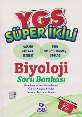 Örnek Akademi YGS Süper İkili Biyoloji Soru Bankası