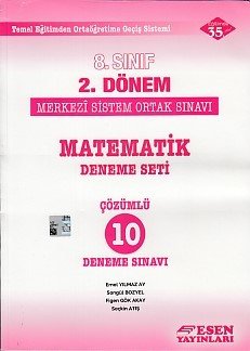 Esen 8. Sınıf 2. Dönem TEOG Matematik Çözümlü 10 Deneme Sınavı