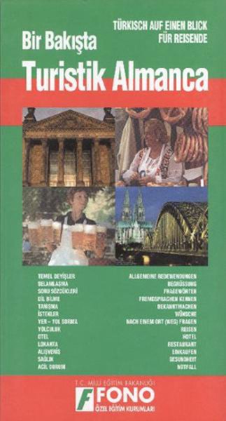 Fono Bir Bakışta Turistik Almanca Tablosu Katlanır Almanca Konuşma Kılavuzu Tablosu