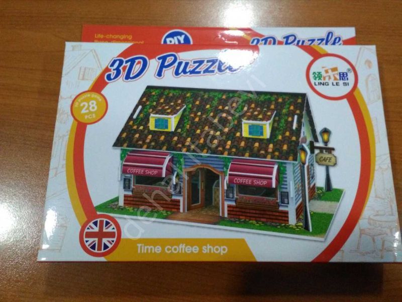 3D Puzzle Time Coffee Shop 28 Parça, Cc Oyuncak