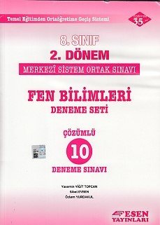 Esen 8. Sınıf 2. Dönem TEOG Fen Bilimleri Çözümlü 10 Deneme Sınavı