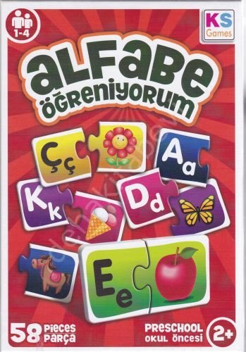 Alfabe Öğreniyorum 58 Pcs 1-4 Yaş, Onur Puzzle
