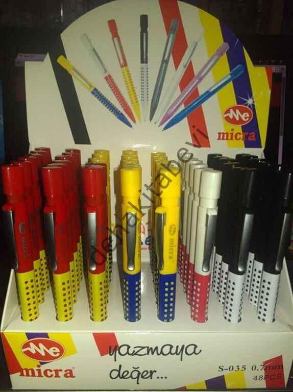 Mİcra Kırmızı Beyaz 0.7 mm Metal Versatil Kalem