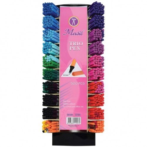 Masis Trio Pen Fineliner 0.4mm İğne Uçlu Kalem 500 ADET