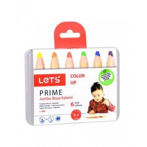Lets PRIME 6 Renk Jumbo Boya Kalemi