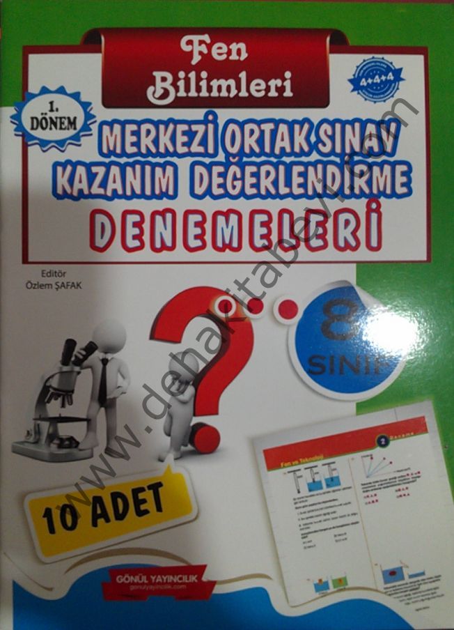 8. Sınıf Merkezi Ortak Sınav Denemeleri Fen Bilimleri 1. Dönem