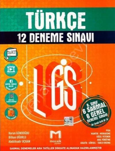 8. sınıf LGS Türkçe 12 li Deneme Sınavı Mozaik Yayınları, Mozaik
