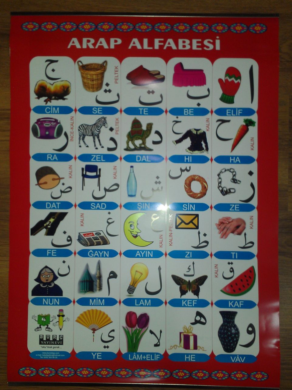 Arap Alfabesi Poster, Kuran Alfabesi Poster