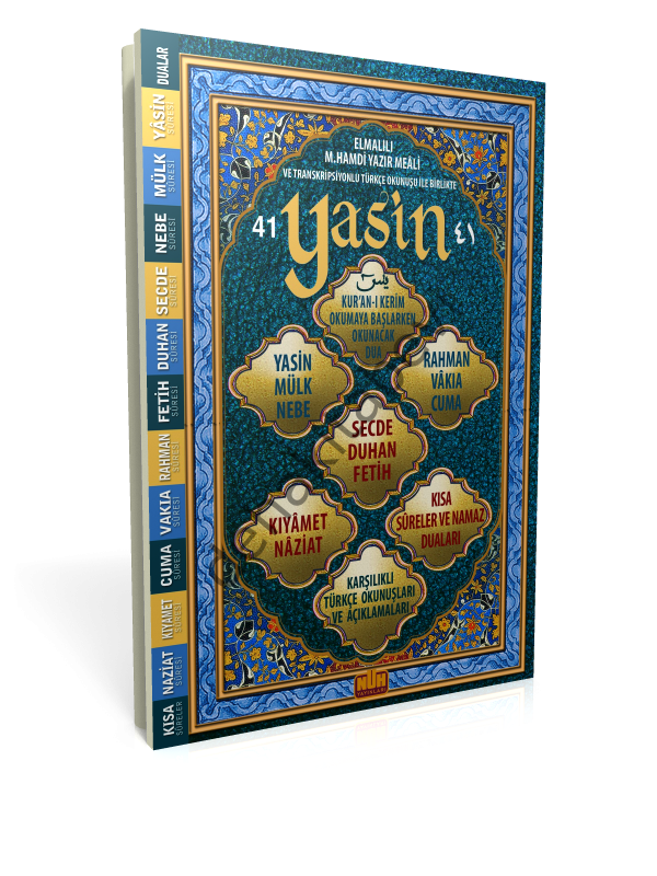 Çanta Boy Yasin 192 syf, (Mavi), Nuh Yayınları, Elmalılı M, Hamdi Yazır
