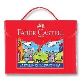Faber-Castell Plastik Çantalı Pastel Boya 18`Li