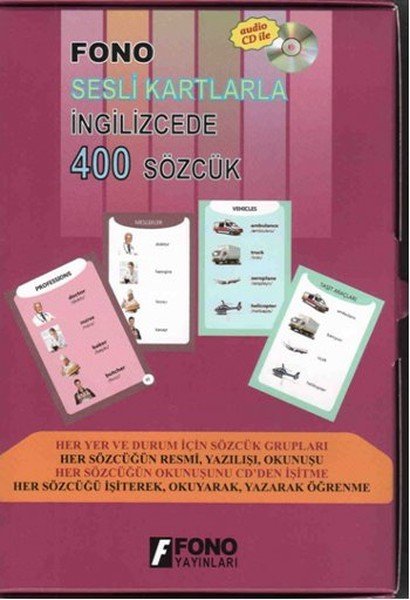 Fono Sesli Kartlarla İngilizcede 400 Sözcük Cd'li