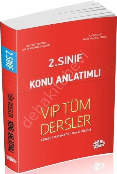 2. Sınıf VIP Tüm Dersler Konu Anlatımlı Kırmızı Kitap, Editör Yayınevi