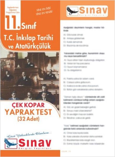 Sınav 11.Sınıf T.C.İnkılap Tarihi Ve Atatürkçülük Yaprak Test (32 Test)