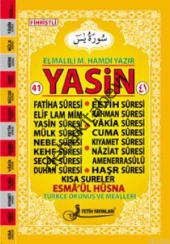 41 Yasin Türkçe Okunuşlu, Mealli (Orta Boy-Kod:f016)