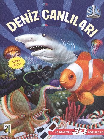 Deniz Canlıları + 3D Gözlük (3D Boyamalı Kitaplar)