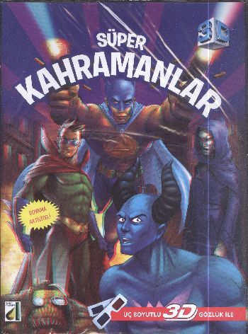 Süper Kahramanlar + 3D Gözlük (3D Boyamalı Kitaplar)