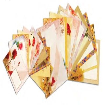 Desenli Zarflı Mektupluk 10 Zarf 10 Mektupluk KESKİN