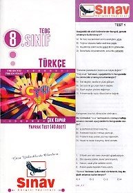 Sınav 8.Sınıf Türkçe Yaprak Test (40 Test)