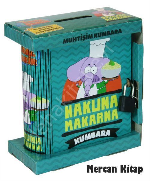 Kral Şakir - Hakuna Makarna Kitap Görünümlü Kilitli Ahşap Kumbara