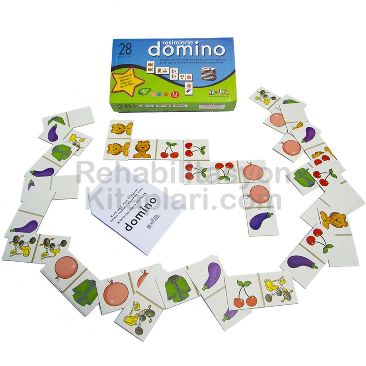Vanilya resimlerle domino 28 oyun kartı