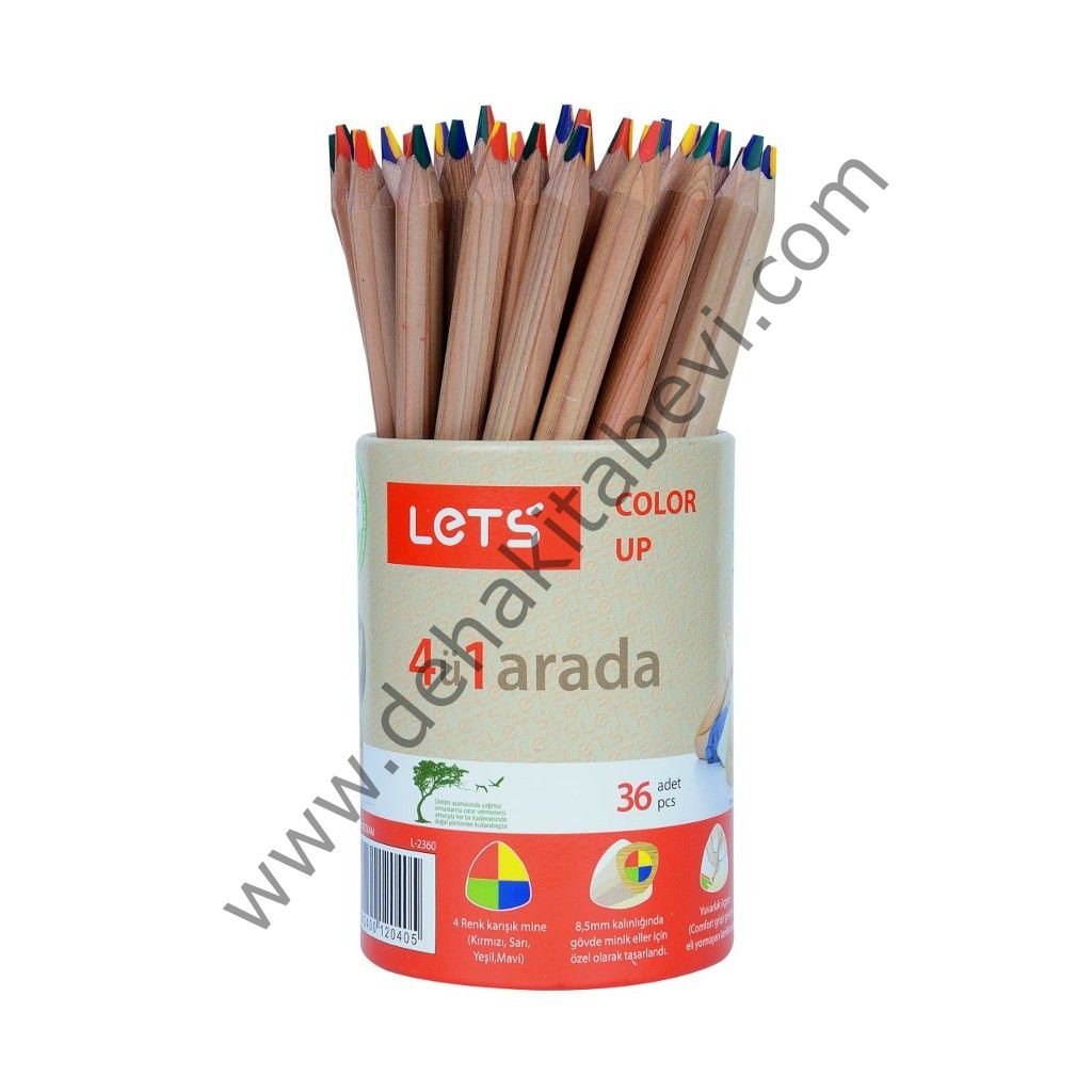 Lets L-2360 Kopya Kalemi 4 Renk Kırmızı-Mavi-Yeşil-Sarı