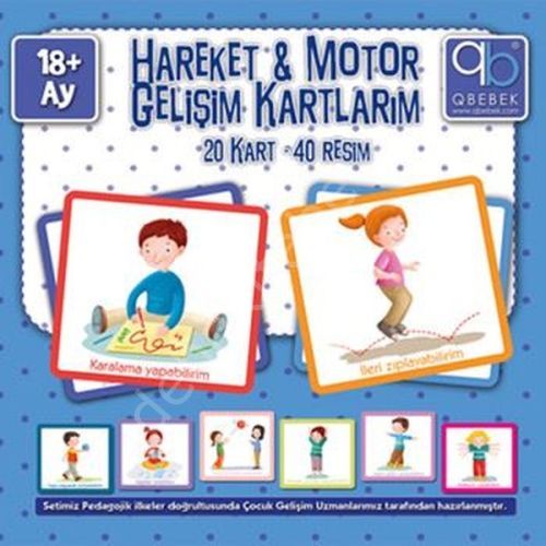 Q Bebek Hareket&Motor Gelişim  Kartlarım 18+ ay, Q Bebek