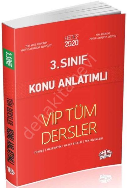 3. Sınıf VIP Tüm Dersler Konu Anlatımlı Kırmızı Kitap, Editör Yayınevi
