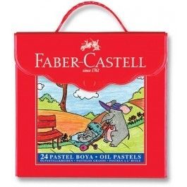 Faber-Castell Plastik Çantalı Pastel Boya 24`Lü