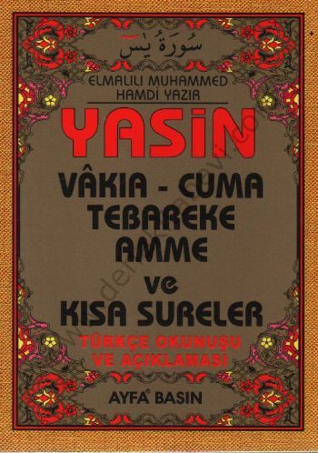 Yasin (Ayfa-038, Fihristli, Cep Boy, Türkçeli, Üçlü)