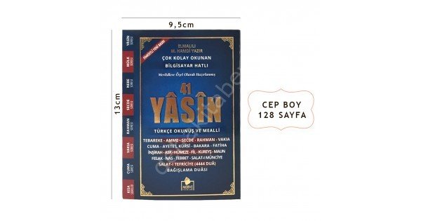 Merve 41 Yasini Şerif Türkçe Okunuş ve Mealli Cep Boy (Yasin 007) 128 sayfa