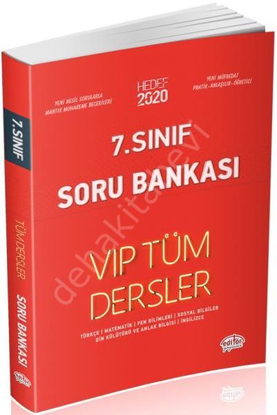7. Sınıf VIP Tüm Dersler Soru Bankası Kırmızı Kitap, Editör Yayınevi