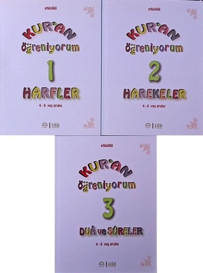 Diyanet, Kur'an Öğreniyorum 4-6 Yaş Grubu, 3 Kitap Takım
