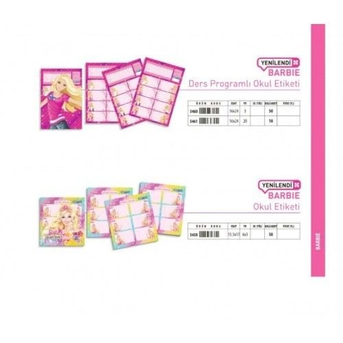 BARBIE DERS PROGRAMLI 20 YP. OKUL ETİKETİ