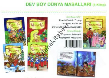 Dünya Masalları (Büyük Boy, 5 Kitap takım) B-T Yayınevi