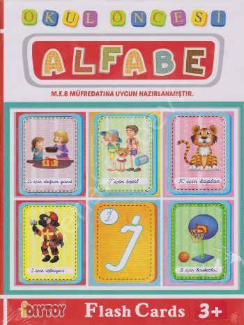 Eğitici Flash Card Book Okul Öncesi Alfabe 3+ Yaş, Dıytoy
