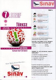 Sınav 7.Sınıf Türkçe Yaprak Test (24 Test)-2018