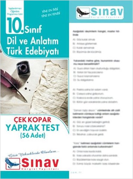 Sınav 10.Sınıf Dil Ve Anlatım-Türk Edebiyatı Yaprak Test