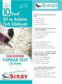 Sınav 10.Sınıf Dil Ve Anlatım-Türk Edebiyatı Yaprak Test