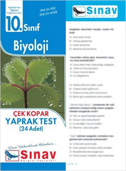 Sınav 10.Sınıf Biyoloji Yaprak Test (24 Test)