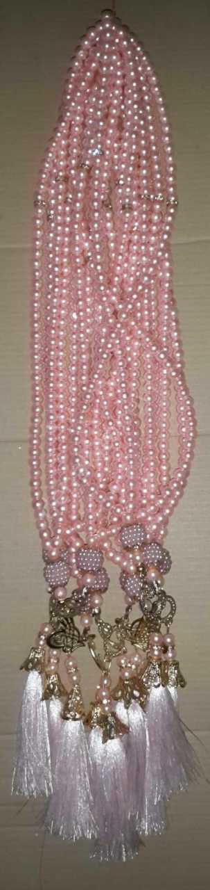 99'luk İnci Tesbih (6 mm) toptan 10 adet-açık pembe
