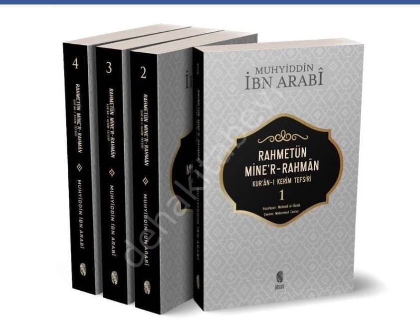 Rahmetün Miner Rahman, Kur'an-ı Kerim Tefsiri, 4 cilt, Takım, Muhyiddin İbn Arabi
