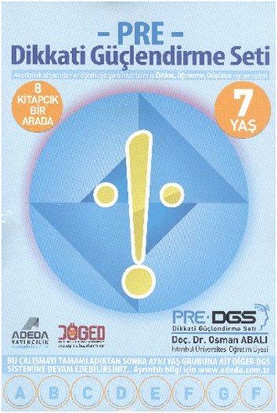 PRE Dikkati Güçlendirme Seti 1. Sınıf 7 Yaş 8 Kitapçık Birarada
