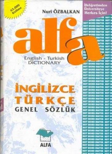 Alfa İngilizce - Türkçe Genel Sözlük, Nuri Özbalkan