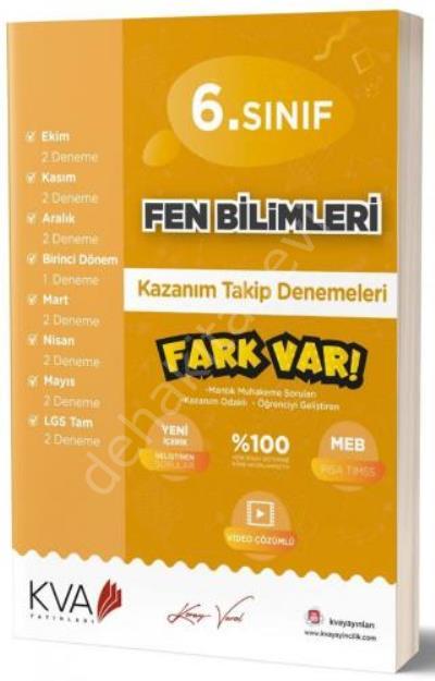 6.SINIF FEN BİLİMLERİ KAZANIM TAKİP DENEMELERİ KİT, Koray Varol Yayınlar