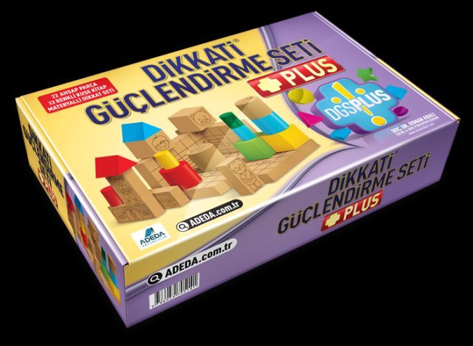 Dikkati Güçlendirme Seti Plus 4 Yaş 3 Kitap 22 Parça Ahşap Karton Kutu