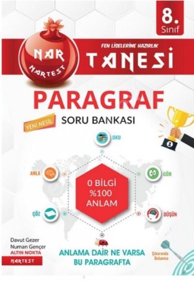 8. SINIF NAR TANESİ PARAGRAF ALTIN SORULAR, Nartest