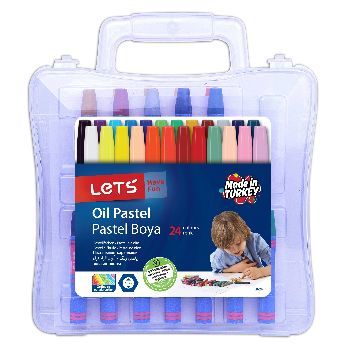 Lets 24 Renk Pastel Boya Plastik Çantalı