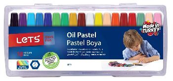 Lets 18 Renk Pastel Boya Plastik Çantalı