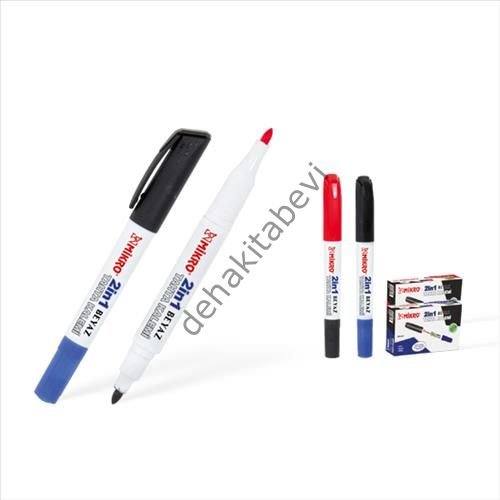 MİKRO MR-6017 BEYAZ TAHTA KALEMİ KIRMIZI-SİYAH 12 Adet